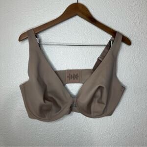 Thirdlove tan nude classic unlined plunge bra 42E